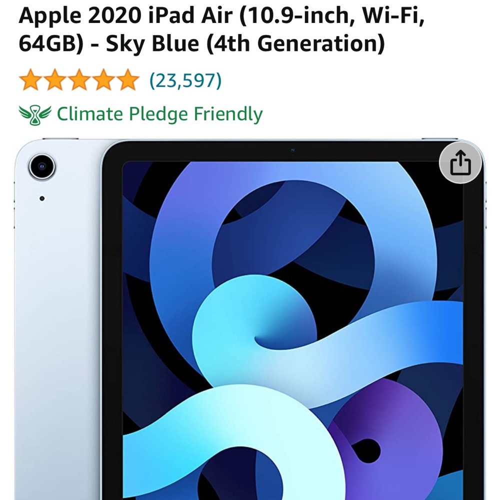 Apple iPad 2020 sky blue